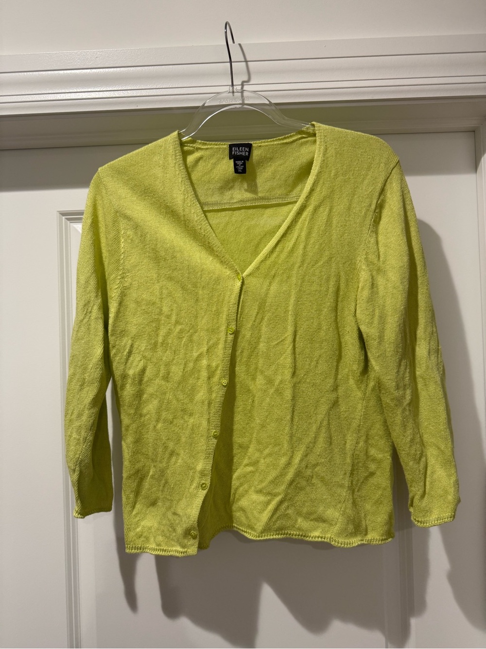 Eileen Fisher Linen Blend Cardigan XL